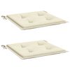 vidaXL Garden Chair Cushions 2 pcs Cream 40x40x4 cm Oxford Fabric