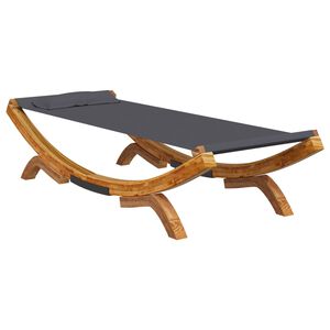 vidaXL Outdoor Lounge Bed 100x188.5x44 cm Solid Bent Wood Anthracite