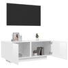 vidaXL TV Cabinet High Gloss White 100x35x40 cm Engineered Wood