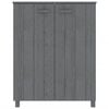vidaXL Shoe Cabinet HAMAR Dark Grey 85x40x108 cm Solid Wood Pine