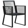 vidaXL Garden Chairs 4 pcs Rope Rattan Black