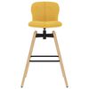 vidaXL Swivel Bar Chairs 2 pcs Yellow Fabric