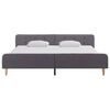vidaXL Bed Frame without Mattress Light Grey Fabric 180x200 cm Super King