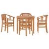 vidaXL 5 Piece Garden Dining Set Solid Wood Teak