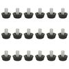 vidaXL Adjustable Furniture Feet M8 18 pcs Black