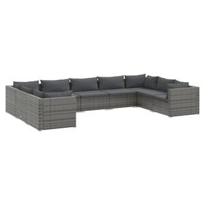 vidaXL Garden Lounge Set | Grey | PE rattan | Large | Modular