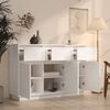 vidaXL Sideboard White 110x36x75 cm Solid Wood Pine
