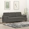 vidaXL 3-Seater Sofa with Pillows&Cushions Dark Grey 180 cm Velvet