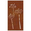 vidaXL Garden Wall Decoration 105x55 cm Corten Steel Flower Design
