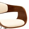 vidaXL Bar Stool Cream Bent Wood and Faux Leather