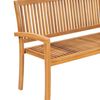 vidaXL 3-Seater Stacking Garden Bench 159 cm Solid Teak Wood