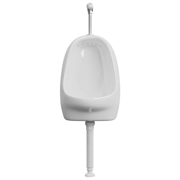 vidaXL Wall Hung Urinal with Flush Valve Ceramic White