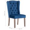 vidaXL Dining Chair Blue Velvet