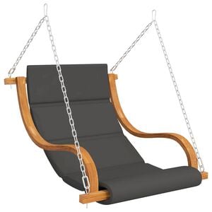 vidaXL Swing Chair without Swing Frame with Cushion Solid Bent Wood