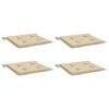 vidaXL Garden Chair Cushions 4 pcs Beige 50x50x4 cm Oxford Fabric