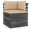 vidaXL 8 Piece Garden Pallet Lounge Set with Cushions Solid Pinewood