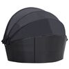 vidaXL Outdoor Lounge Bed with Canopy Poly Rattan Black