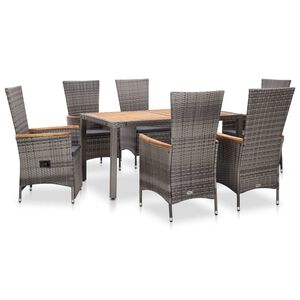 vidaXL Outdoor Dining Set | Grey