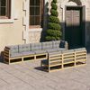 vidaXL 8 Piece Garden Lounge Set with Cushions Solid Pinewood