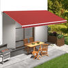 vidaXL Awning Top Sunshade Canvas Orange and Brown 6x3 m