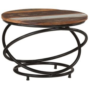 vidaXL Coffee Table &Oslash; 55x40 cm Solid Wood Reclaimed