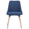 vidaXL Dining Chairs 2 pcs Blue Fabric