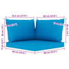 vidaXL 6 Piece Garden Lounge Set with Light Blue Cushions