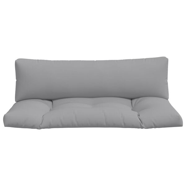 vidaXL Pallet Cushions 2 pcs Grey Fabric