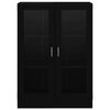 vidaXL Vitrine Cabinet Black 82.5x30.5x115 cm Engineered Wood