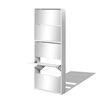 vidaXL Shoe Cabinet 5-Layer Mirror White 63x17x169.5 cm