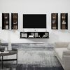 vidaXL 6 Piece TV Cabinet Set Black Engineered Wood