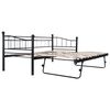 vidaXL Bed Frame without Mattress Black Steel 180x200/90x200 cm