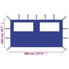 vidaXL Gazebo Sidewall with Windows 4x2 m Blue