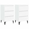 vidaXL Bed Cabinet | Set of 2 | White | Engineered wood, metal | Medium