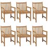 vidaXL 7 Piece Garden Dining Set 140x80 cm Solid Teak Wood