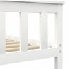 vidaXL Bed Frame without Mattress White Solid Pinewood 120x200 cm