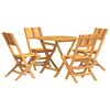 vidaXL 5 Piece Garden Dining Set Solid Wood Teak