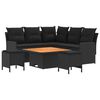 vidaXL Furniture Sets 6 pcs Black PE Rattan
