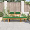 vidaXL Garden Bench with Cushions 2-in-1 190 cm Solid Acacia Wood