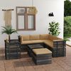 vidaXL 8 Piece Garden Pallet Lounge Set with Cushions Solid Pinewood