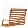 vidaXL Swing Bench Solid Bent Wood with Teak Finish 126x63x92 cm