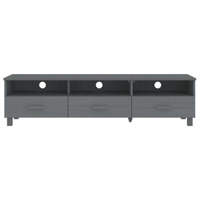 vidaXL TV Cabinet HAMAR Dark Grey 158x40x40 cm Solid Wood Pine