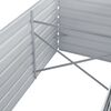 vidaXL Garden Raised Bed Galvanised Steel 240x80x77 cm Grey