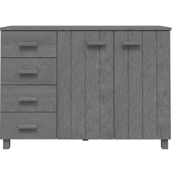 vidaXL Sideboard HAMAR Dark Grey 113x40x80 cm Solid Wood Pine