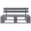 vidaXL Garden Pallet Middle Sofa Grey Impregnated Pinewood