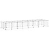 vidaXL 36-Panel Pet Cage with Door Black 35x35 cm Steel