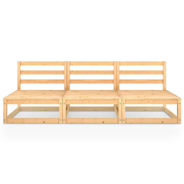 vidaXL Garden 3-Seater Sofa Solid Pinewood