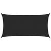 vidaXL Sunshade Sail 160 g/m&sup2; Black 2.5x5 m HDPE