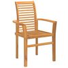 vidaXL Stacking Dining Chairs 2 pcs Solid Teak