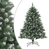 vidaXL Christmas Tree | Green and white | PVC, steel | Medium | Foldable